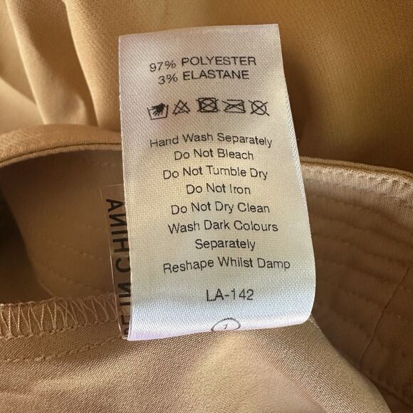 Lavish Alice Asymmetrical Tie Waist Trouser Pants Tan UK 8 US 4 - Picture 11 of 12